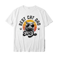 Best Cat Dad Ever Funny FatherS Day Retro Vintage Men T-Shirt Funny Cotton Men Tops T Shirt Hip Hop Plain Top T-Shirts