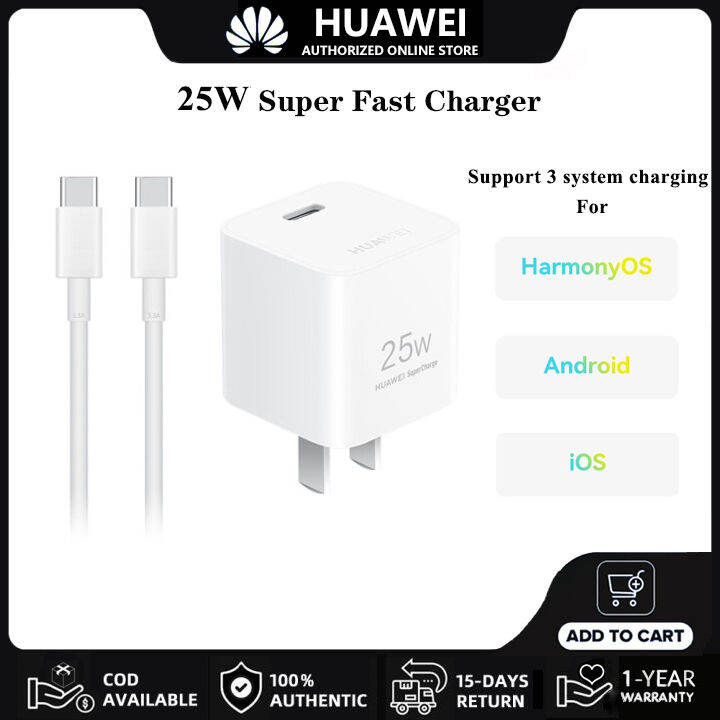 HUAWEI Super Fast Charger Adapter Original 25W PD Wall Chargers With