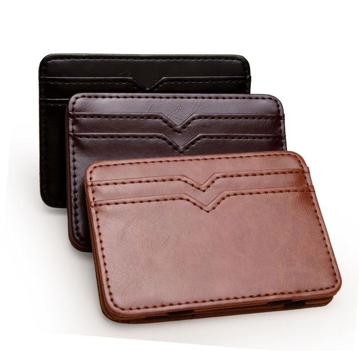 เกาหลีสร้างสรรค์เมจิกกระเป๋าสตางค์บัตรกระเป๋าสตางค์ดอลล่าร์สำหรับผู้ชายกระเป๋าสตางค์บัตรธนาคาร-3quj
