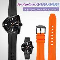 ✗► สายนาฬิกายางคุณภาพสูงสำหรับ Hamilton Adventure H24585331 24551331 H24595331 Elvis 80th Anniversary Mens Watch Strap 20 มม.