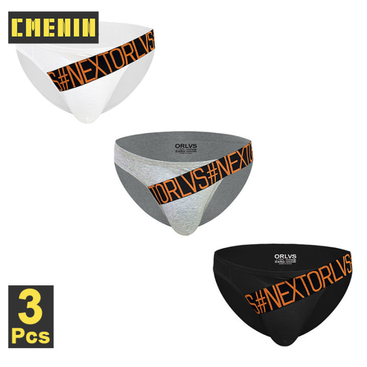 cmenin-orlvs-3pcs-ใหม่ผ้าฝ้ายกางเกงชั้นในชายเซ็กซี่กางเกงในชายกางเกงนุ่มลื่นชุดชั้นในชายสั้นภายใต้การสวมใส่-or698