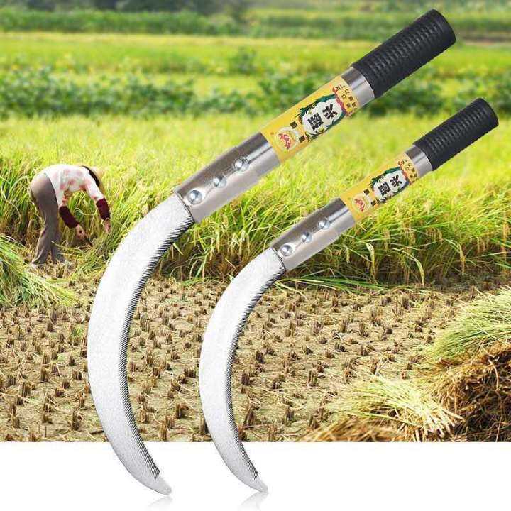 Stainless Steel Sickle Mowing Knife Sawtooth Sickle Encrypted Fine