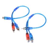 【YF】 1Pc RCA Male To Female Splitter Stereo Audio Y Adapter Cable Wire Connector Double Lotus Head Short Line For Car AUX Amplifier