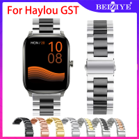 สำหรับ Haylou GST สายสแตนเลสสร้อยข้อมือโลหะสำหรับ Haylou GST สมาร์ทวอท์ชเปลี่ยนสายนาฬิกาอุปกรณ์เสริม