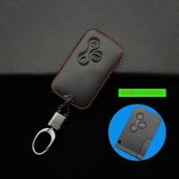 ∈◄₪ Leather Key Case Smart Remote Control For Renault Clio Logan Megane 2 3 Koleos Scenery Card Car Styling