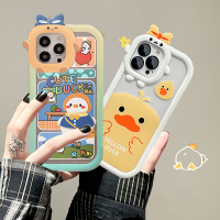 เคส Rixuan Redmi 10C 10A 9C 9A 10 9T 9 Redmi Note 11 Pro Note 11S Note 10 5G Note 10S Note 9S Note 9S Poco X3 X3 NFC Pro M3 Pro เลนส์ Monster น่ารักฝาครอบโทรศัพท์ TPU แบบน่มป้องกันการแตกเป็ดสีเหลืองเล็ก