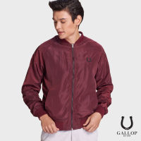 GALLOP : เสื้อบอมเบอร์แจ็คเก็ตผ้าร่ม (JACKET BOMBER) รุ่น GJ9013 สีแดงเลือดหมู / ราคา 1,990.-