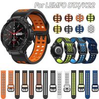 ✉✐۞ 20 22 มม. สายรัดข้อมือซิลิโคนสำหรับ LEMFO K22 Smartband Watchband นาฬิกาสร้อยข้อมือสำหรับ LEMFO DTX Correa เข็มขัด 20 มม. สายรัดข้อมือ