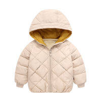 Warm Boys Jacket Winter Cotton Thick Plus Velvet Hooded Outerwear For Boy Coats Kids Christmas Birthday Present Clothes