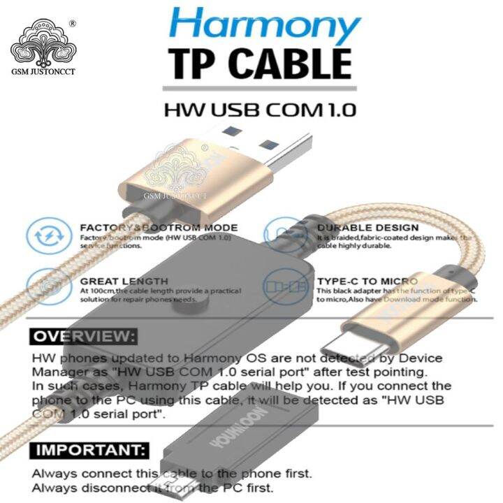 2022 New Harmony TP Cable / Harmony Test Point cables + HW USB COM 1.0