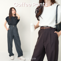 Coffee Pants☕กางเกงทรงกระบอกลายสก็อต   ผ้านิ่มมากค่ะ ขอการันตีความใส่สบายเลย