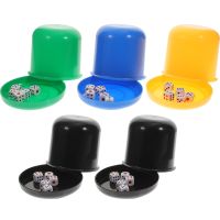 Dice Cups Game Set Games Cup Shaker Bar Favors Stacking Party Families Playing Professional Rolling Math Gaming Cube D6 Shaking