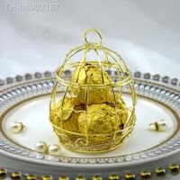 ❀♛♀ 1PC Gift Box Candy Boxes Retro Bird Cage Mini Metal Gold Vintage Baby Shower Favor for Guests Party Birthday Souvenirly New