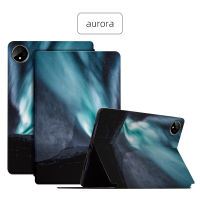 สำหรับ HUAWEI MatePad Pro 11-นิ้ว เคสแท็บเล็ตรูปแบบกาแล็กซี่หนังหรูการออกแบบขาตั้งฝาพับด้วยฟังก์ชั่นการนอนหลับและปลุกอัตโนมัติ