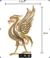 สติ๊กเกอร์นูน Liver Bird ลิเวอร์พูล Liverpool สีทอง สวยมาก ติดได้ทุกวัสดุ