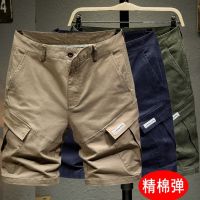 COD SDFERTREWWE Ready Stock Mens cargo Shorts Cotton 2022 New Loose Plus Size Casual short pants Korean style Fashion Six-Pocket Five-Point pants high quality straight cut shorts for men