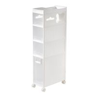 【HOT】✢  4 Layers Narrow Cabinet StandingStorage  Shelf Floor Rolling Drawer Cart Sundries Rack with Wheels