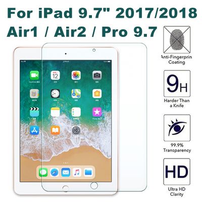 ฟิล์มกันกระจกเทมเปอร์ iPad รุ่น5 6,ฟิล์มกันปกป้องหน้าจอสำหรับ Ipad Pro Air2 5th 9.7 2018 iPad 5 6