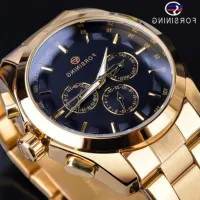 ---Fashion mens watch238814♟✹❍ FORSINING new watches week calendar full automatic mechanical watch luminous steel belt mechanical mens watch