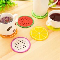 【CW】❀℗  Fruit Cup Coaster Silicone Insulation Hot Drink Holder Mug Table Decorations Accessory