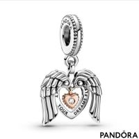 [พร้อมส่ง สินค้าแท้ ?] Pandora Club 2021 Angel Wings &amp; Heart Dangle Charm