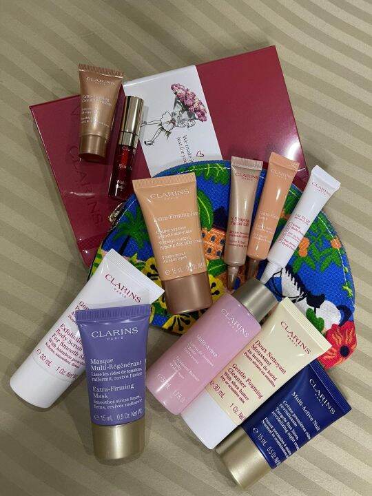Clarins sample set (expiry date will in 12months at least) Lazada