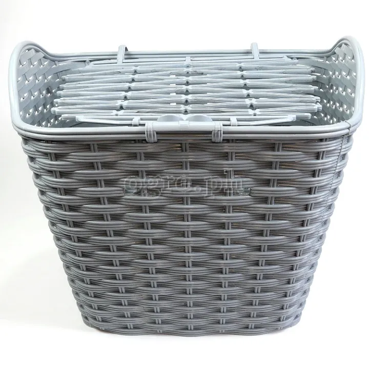 Bike Wicker Basket with Full Set Mounting Hardware (Headset Bracket and