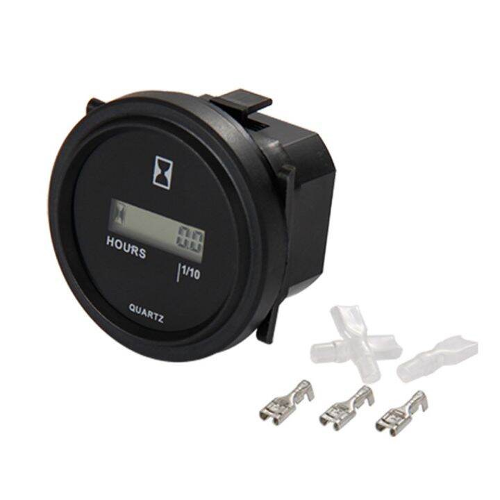 Digital Hour Meter Resettable Total Running Hours Data Storage for Lawn
