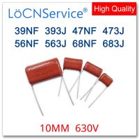 LoCNService 1000PCS 630V 10MM 39NF 47NF 56NF 68NF 393J 473J 563J 683J CBB Polypropylene Film Capacitor High Quality