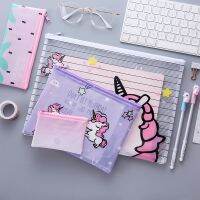 Girls Transparent Cosmetic Bags Unicorn Clear Makeup Case Kids Student Cute Coin Pencil Paper Storage Bag Travel Organizer Pouch