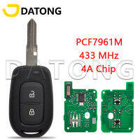 Datong World รถ REMOTE Key สำหรับ Renault Sandero Dacia Logan lodgy Duster trafic Clio4 4A PCF7961M 433 fsks Smart Control