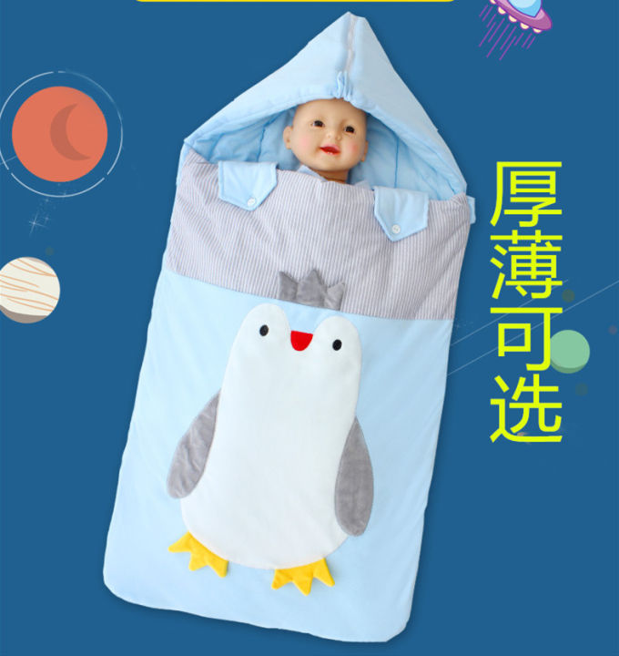 newborn-baby-cotton-sleeping-bag-bags-dual-use-newborn-anti-kicking-blanket-anti-startle-summer-thin-spring-autumn-and-winter-thickened