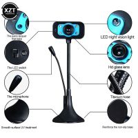 ✙ HD Webcam USB Web Camera With Noise Cancelling Microphone 360 Degree Rotation Webcam CMOS For Home Computer PC Office Study Game