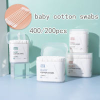 【TISS】สำลีก้านกระดาษชนิดหัวเล็ก คอตตอนบัตเด็กขนาดเล็ก2หัว 1 กล่อง 200 ก้าน Baby Moby Cotton