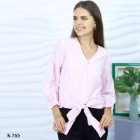 VERONIQA Blouse AM-B765 by AMILA Cotton ปริ้นท์ แขนยาว  FS20230619