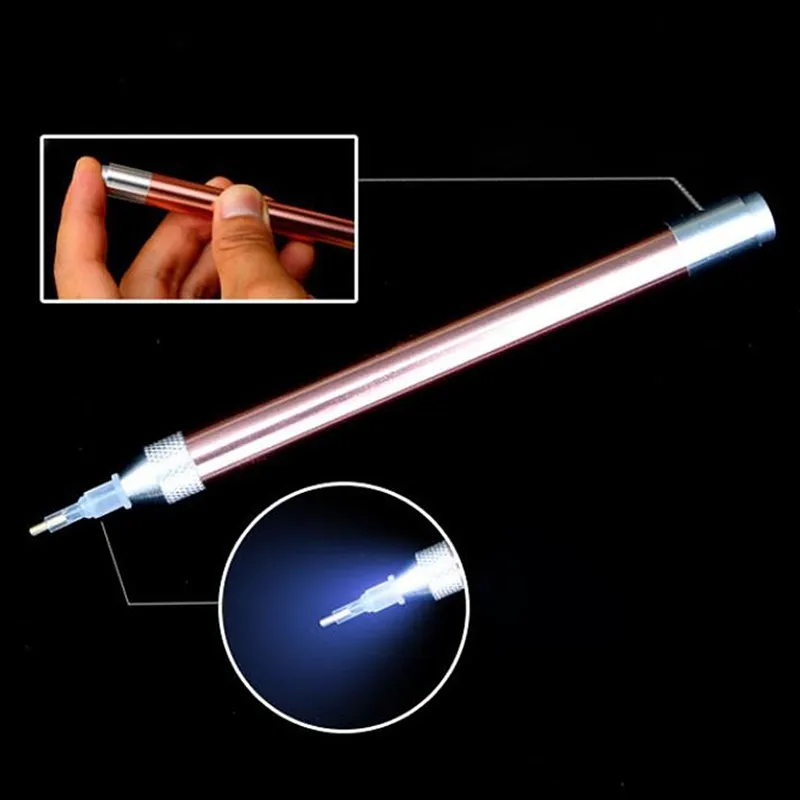 1Pc Luminous Point Drill Pen Magnifying Glass Luminous Lighting