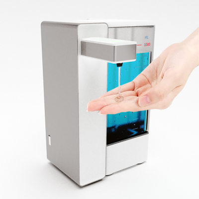 PUPWONG เครื่องจ่ายเจลทำความสะอาดมือโลหะ1000Ml Automatic Touchless Sensor เครื่องจ่ายสบู่เหลวสำหรับห้องครัว Bathroom