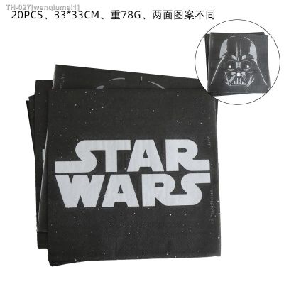 ❏ Starwars Theme Birthday Party Disposable Tableware Cups Napkins Plate Balloon Banner for Baby Shower Party Decorate Star war