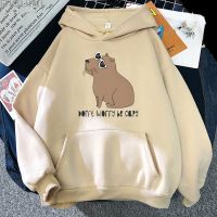 Capybara-Sudadera con capucha para hombre y mujer, jersey de manga larga, ropa Y2k