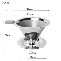 【Online】 Jumperjuser ที่กรองกาแฟทำจากสแตนเลสสามารถใช้ซ้ำได้,ตะกร้ามีช่องกรองกาแฟดริปที่กรองกาแฟ