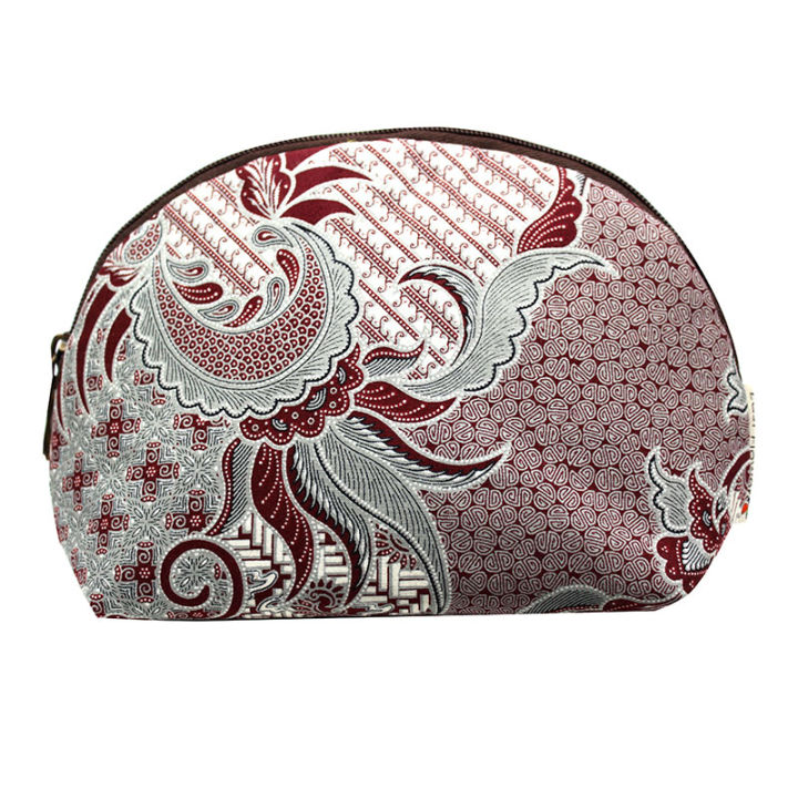 กระเป๋าเครื่องสำอางผ้าบาติก-cosmetic-bag-with-batik-pattern-canvas-c107-red-ร้าน-east-flowers