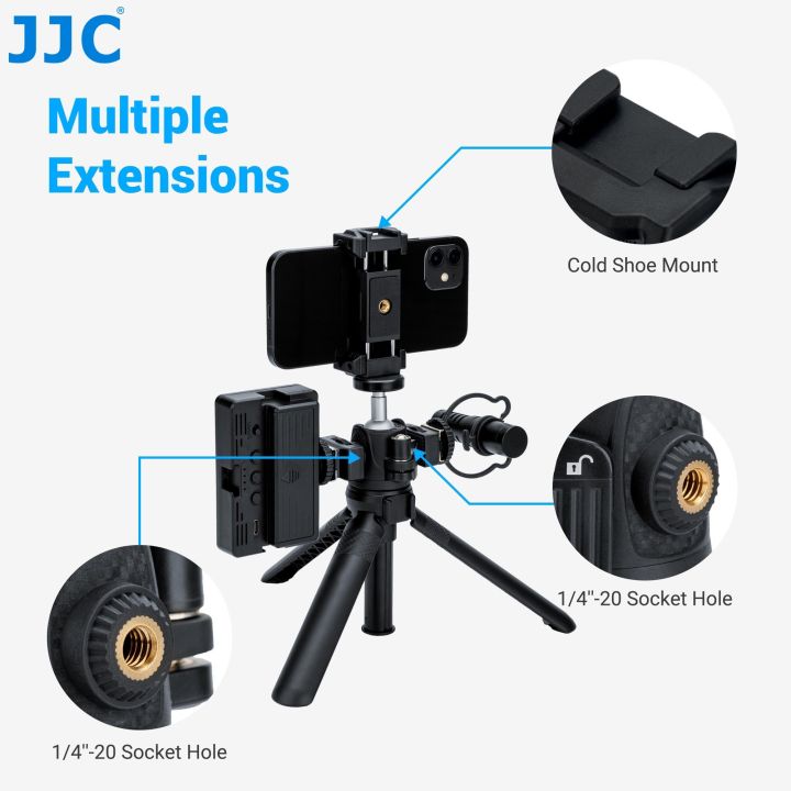 jjc-ขาตั้งกล้องไม้เท้าเซลฟีขาตั้งสามขาขนาดเล็ก-2023ใหม่1-5กก-รับน้ำหนักได้สูงสุดเครื่องโปรเจคเตอร์สนับสนุนไอโฟนกล้องถ่ายรูปไฟ-led-ไมค์สำหรับโทรศัพท์แอนดรอยด์