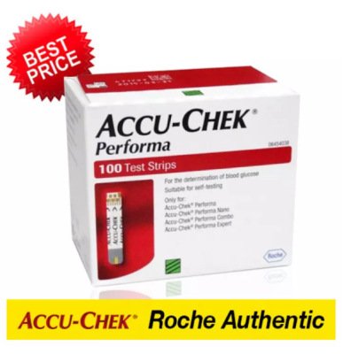 (Exp: 30 กันยายน 2024) Accu Chek Performa แถบทดสอบระดับน้ำตาลในเลือด50/100แผ่น Accuchek