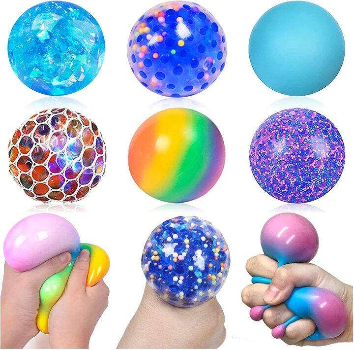 6 Pack Sensory Stress Ball Set Fidget Toys Nee Doh Needoh Ball | Lazada