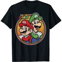 Nintendo （cartoon）New Adventure Game Movie Super Mario（Luigi Mario.Peach.Bowser.Yoshi.Waluigi.Toad.Birdo）graphic printed Mens 100 % Cotton O-neck Short-sleeved T-shirt