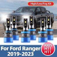 2/6PCS Led Turbo Lamp Headlight Bulbs Car Auto Fog Lights 15000LM CSP 12V 6000K White For Ford Ranger 2019 2020 2021 2022 2023 Adhesives Tape