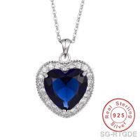 【hot】✺  925 Sterling Necklace Big 6ct of the ocean Wedding Pendant for Jewelry gift