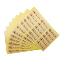 1200pcs/lot Kraft "Hand Made"DIY Decorative Seal Sticker Adhesive Scrapbook Package Label For Baking Handmade Products Wholesale Stickers Labels