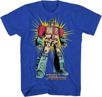 Transformers Hasbro Mens Throwback Shirt - Optimus, Megatron, Bumblebee - Throwback Classic Wrap Print T-Shirt