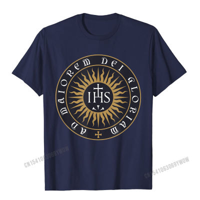 HotIgnatius Of Loyola Society Of Jesus คาทอลิกเสื้อยืด Camisas ผู้ชายตลกประเดิมผ้าฝ้ายชายเสื้อยืดตลกแฟชั่น